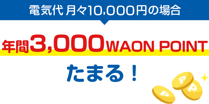 年間3,000ポイントたまる！