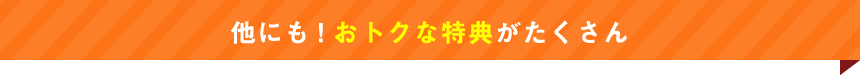 他にも! おトクな特典がたくさん