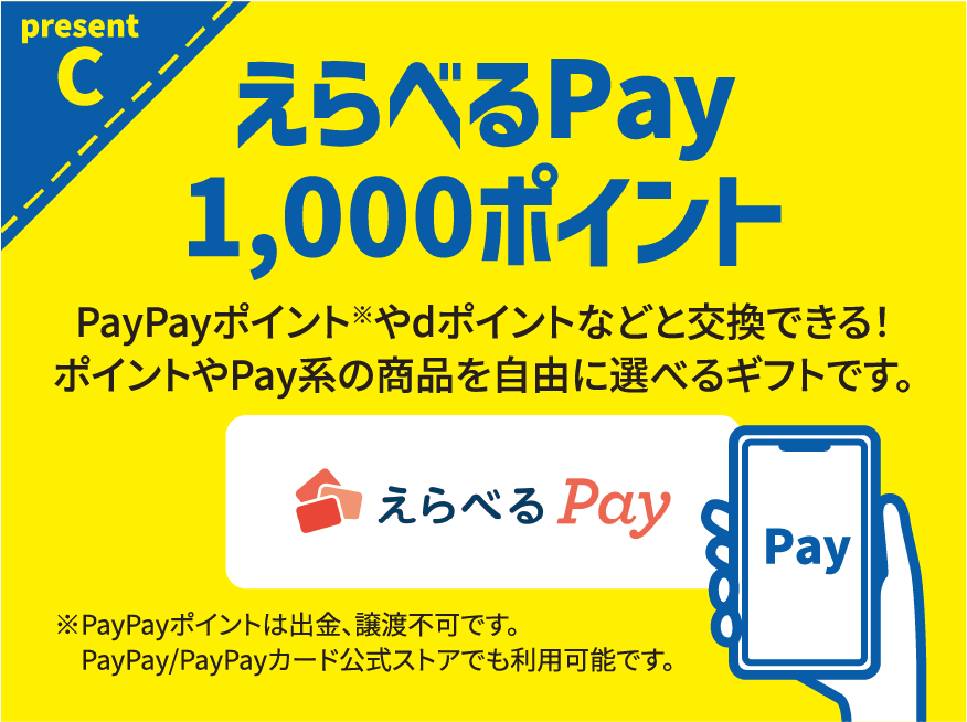 present C えらべるPay1,000ポイント