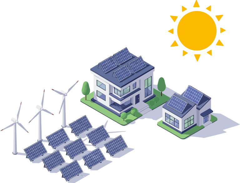 太陽光発電・風力発電のイメージ